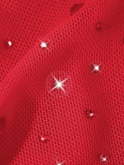 Shapewear Heat-Set Crystal Mesh Slimming Maxi Slip Dress