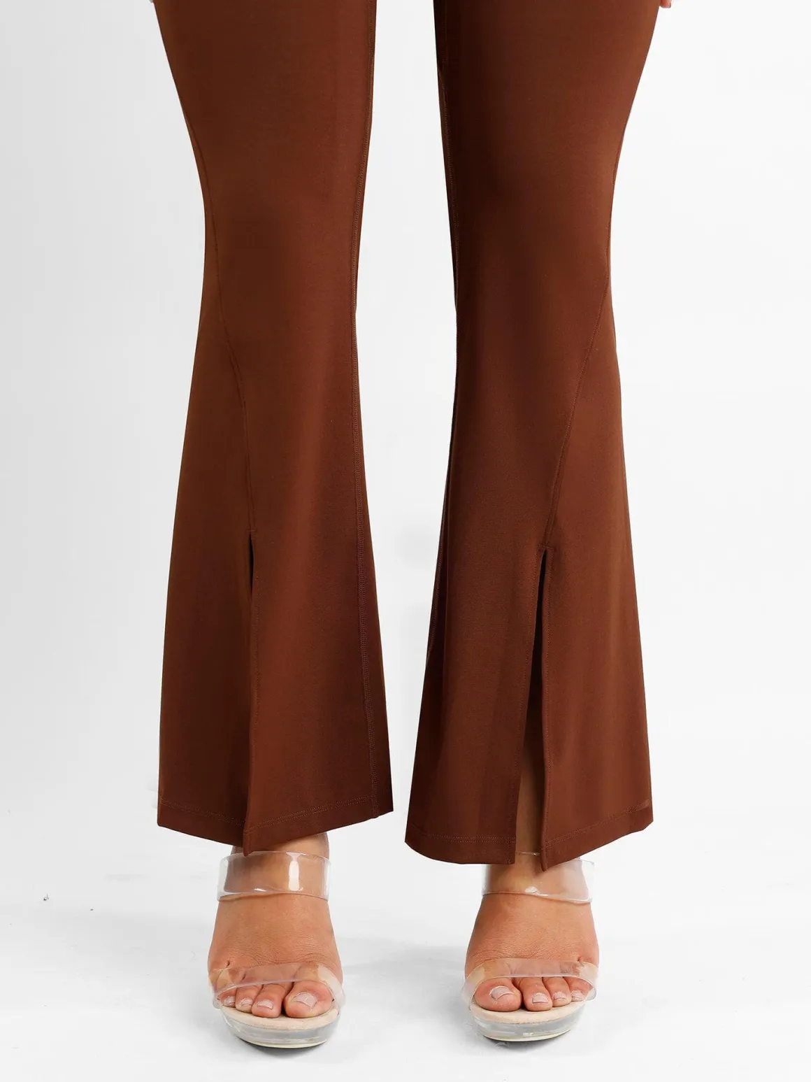 Shapewear High Rise Tummy Control Split Hem Flare Leg Pants
