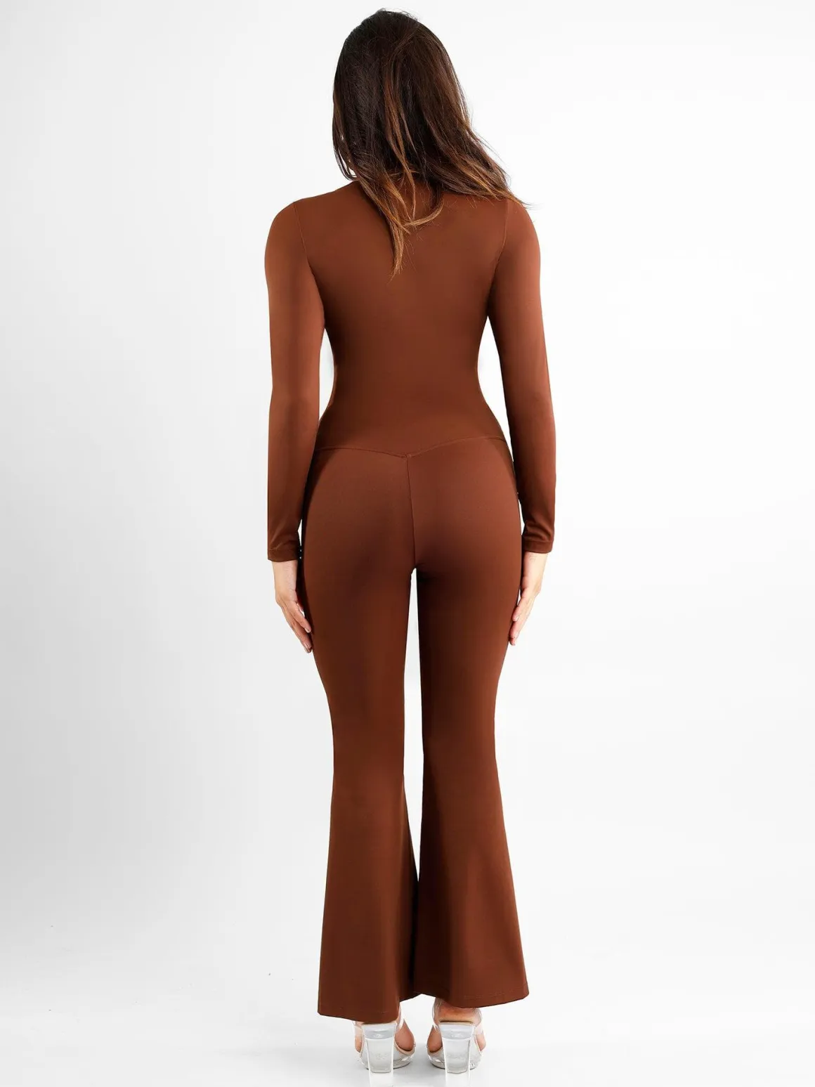 Shapewear High Rise Tummy Control Split Hem Flare Leg Pants