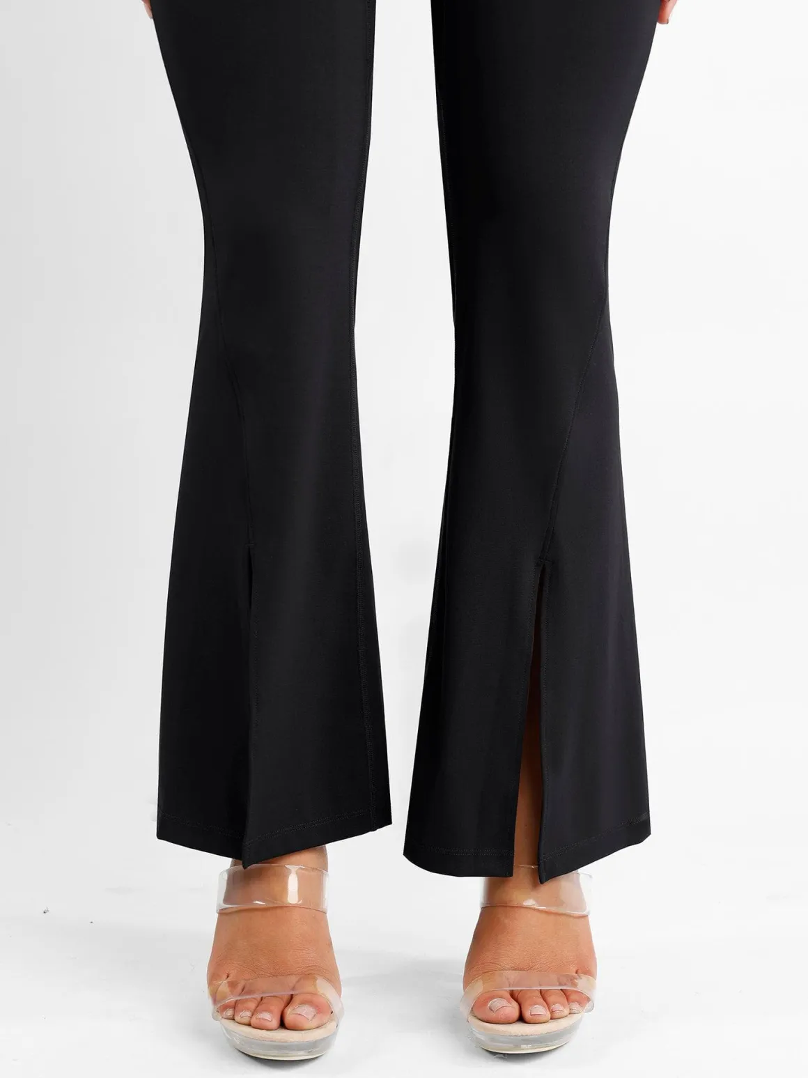 Shapewear High Rise Tummy Control Split Hem Flare Leg Pants