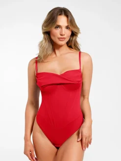 Shapewear Hourglass Corset Bust Draping Bodysuit