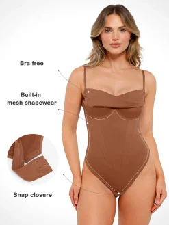 Shapewear Hourglass Corset Bust Draping Bodysuit