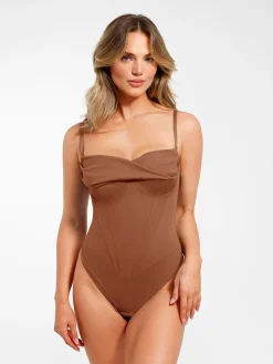 Shapewear Hourglass Corset Bust Draping Bodysuit
