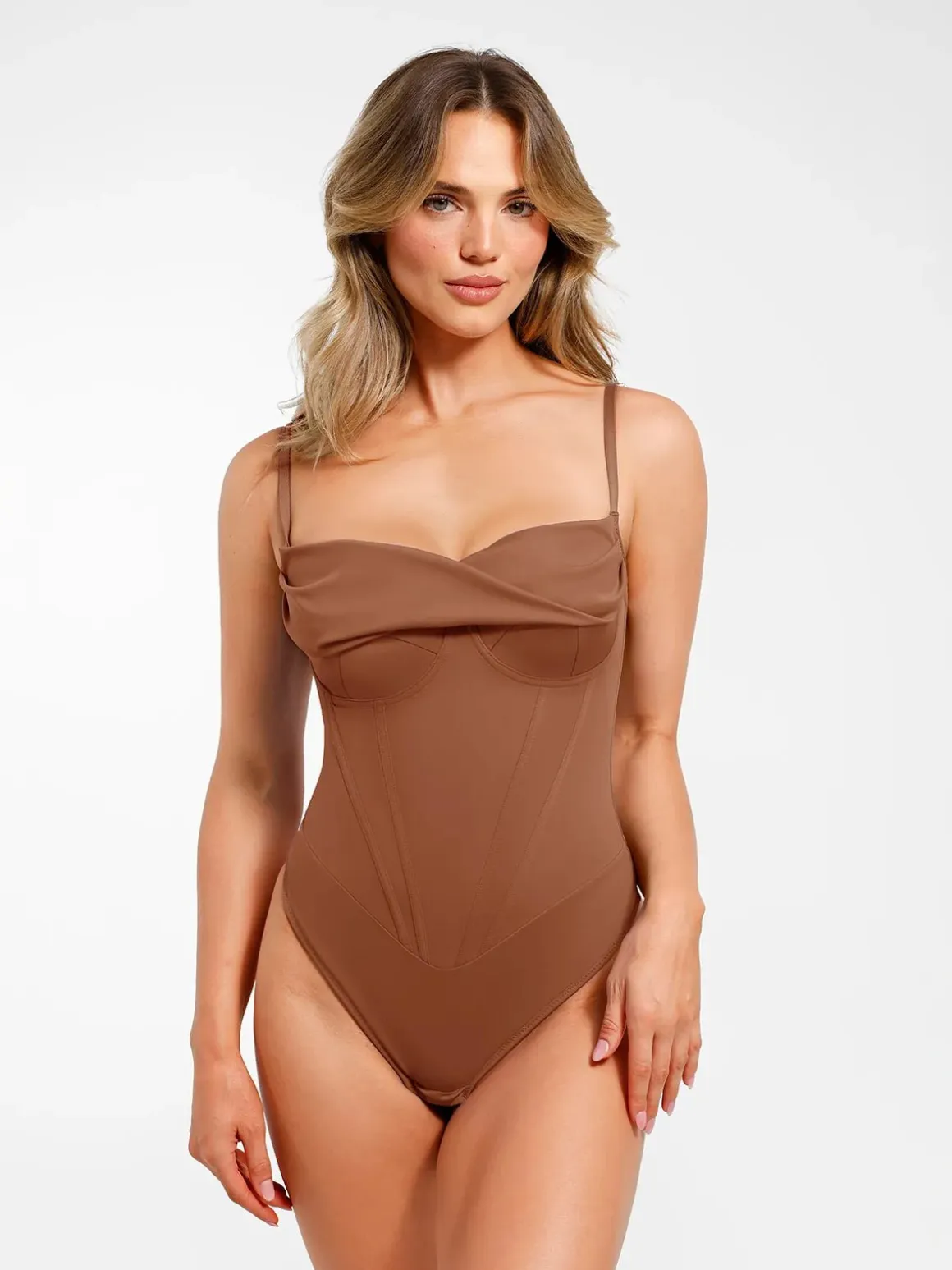 Shapewear Hourglass Corset Bust Draping Bodysuit