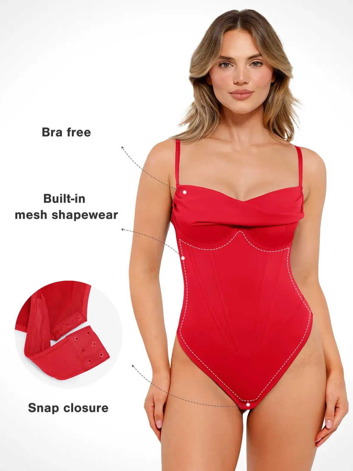 Shapewear Hourglass Corset Bust Draping Bodysuit
