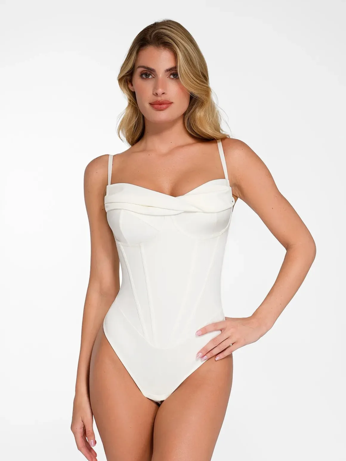Shapewear Hourglass Corset Bust Draping Bodysuit