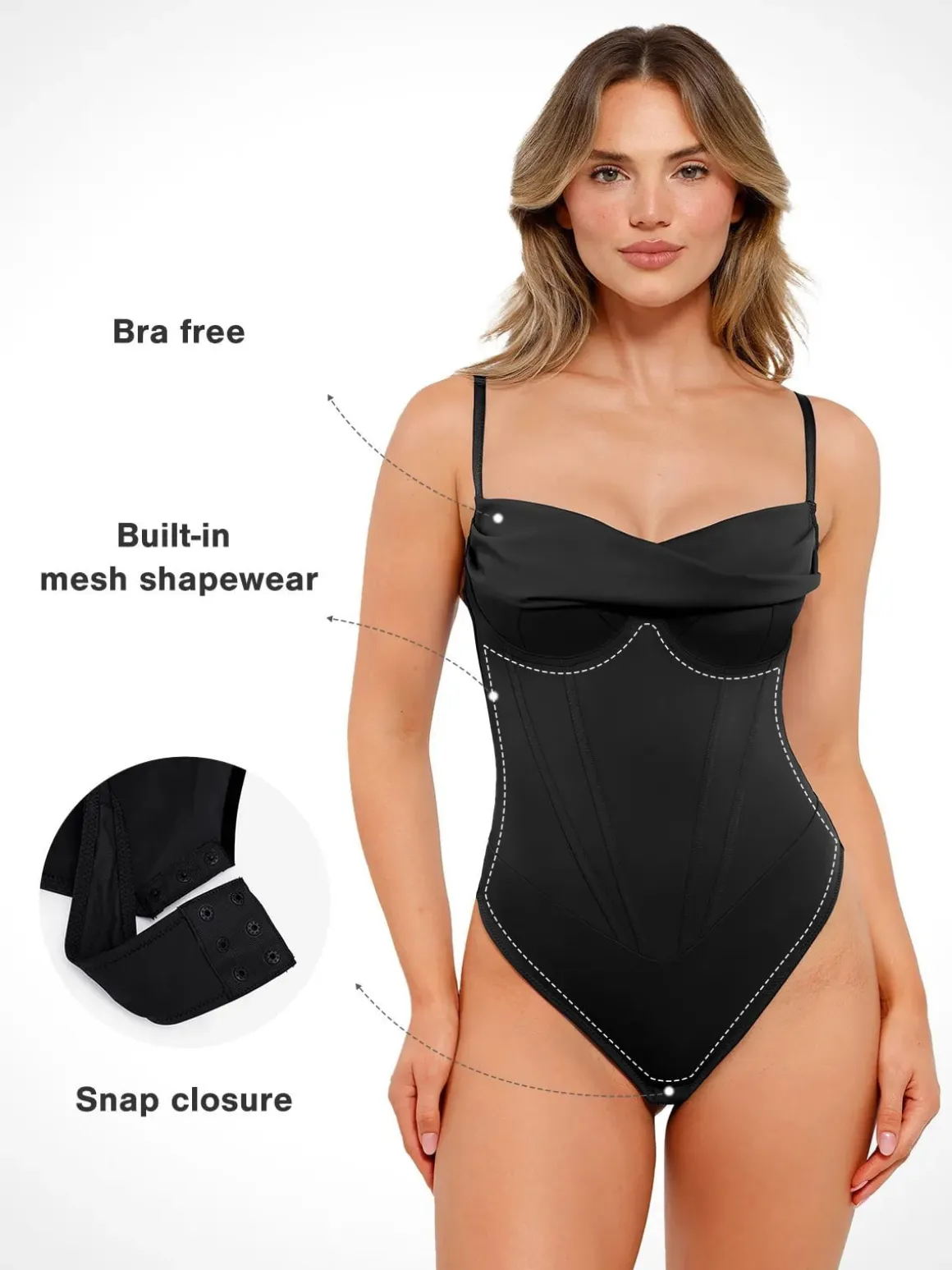 Shapewear Hourglass Corset Bust Draping Bodysuit
