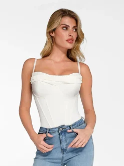 Shapewear Hourglass Corset Bust Draping Bodysuit