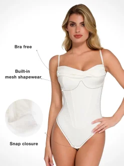 Shapewear Hourglass Corset Bust Draping Bodysuit