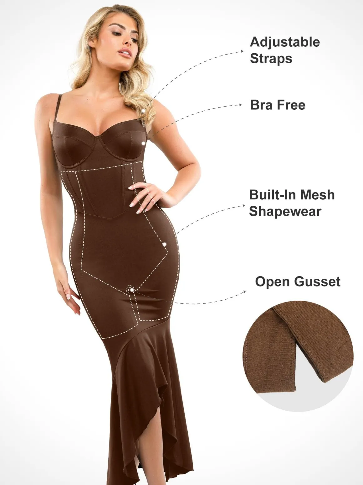 Shapewear Hourglass Corset Maxi Dress or Thong Bodysuit