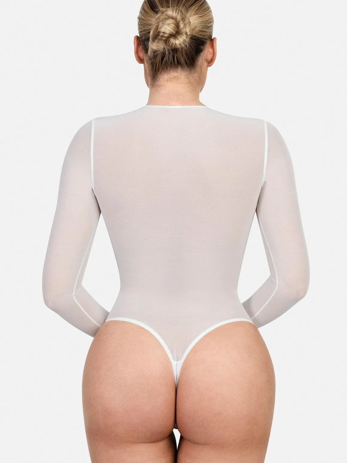 Shapewear Illusion Mesh Slimming Thong Bodysuits