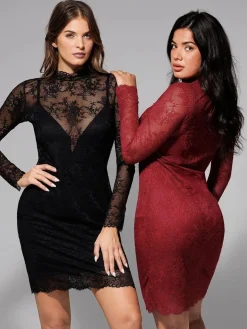 Shapewear 2-in-1 Lace Overlay Sculpting Dress