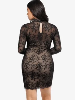 Shapewear 2-in-1 Lace Overlay Sculpting Dress
