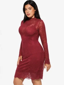 Shapewear 2-in-1 Lace Overlay Sculpting Dress