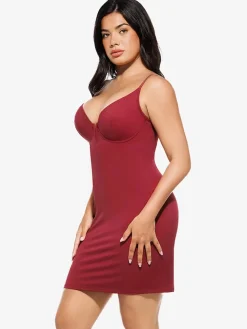 Shapewear 2-in-1 Lace Overlay Sculpting Dress