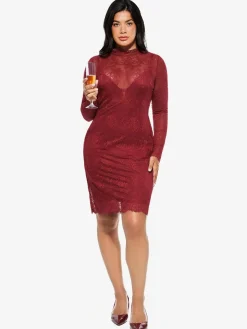 Shapewear 2-in-1 Lace Overlay Sculpting Dress