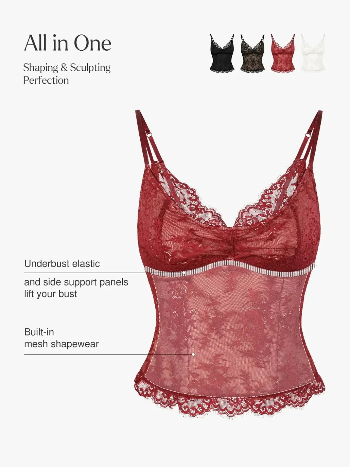 Shapewear Lace Contouring Camisole