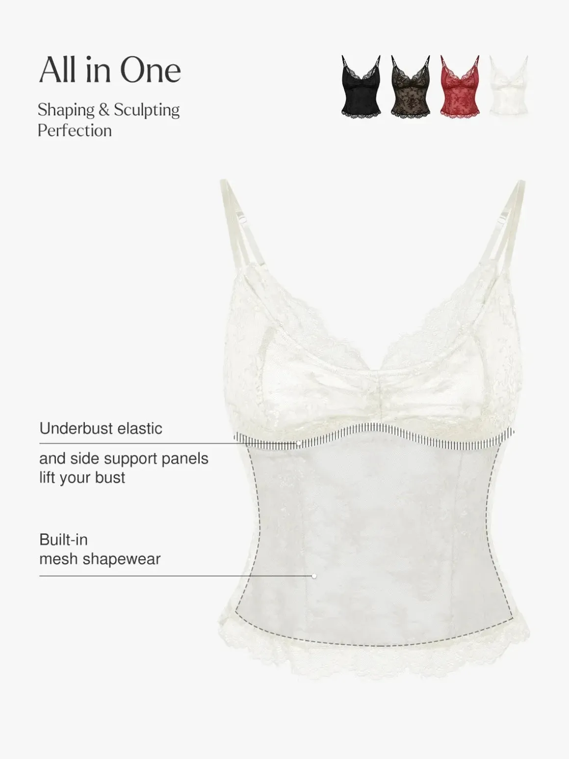Shapewear Lace Contouring Camisole