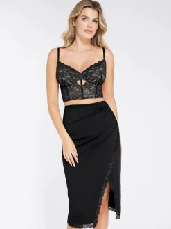 Shapewear Lace Corset Bra or Slimming Midi Wrap Skirt