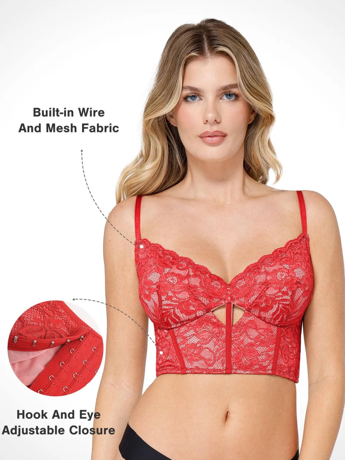 Shapewear Lace Corset Top Split Skirt Mesh Cover-Up Set