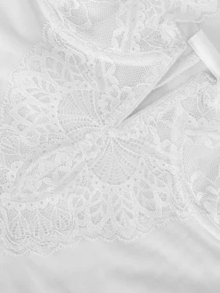 Shapewear Lace Deep-V Neck Bodysuits or Faux Leather Skirts