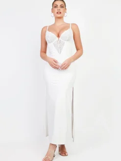 Shapewear Lace Dress Sheer Mesh Cover-Up Set