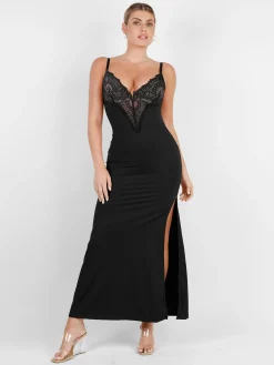 Shapewear Lace Dress Sheer Mesh Cover-Up Set