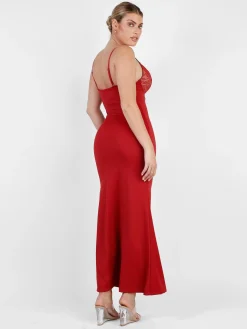 Shapewear Lace Dress Sheer Mesh Cover-Up Set