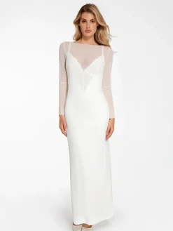 Shapewear Lace Dress Sheer Mesh Cover-Up Set
