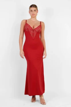 Shapewear Lace Dress Sheer Mesh Cover-Up Set