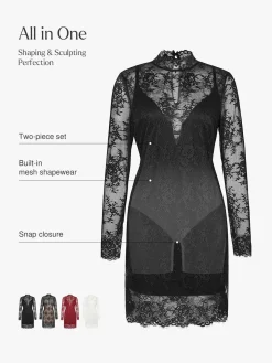 Shapewear Lace Fantasy Mini & Maxi Sculpting Dress Set