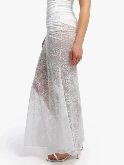 Shapewear Lace Fishtail Coverup Maxi Skirt