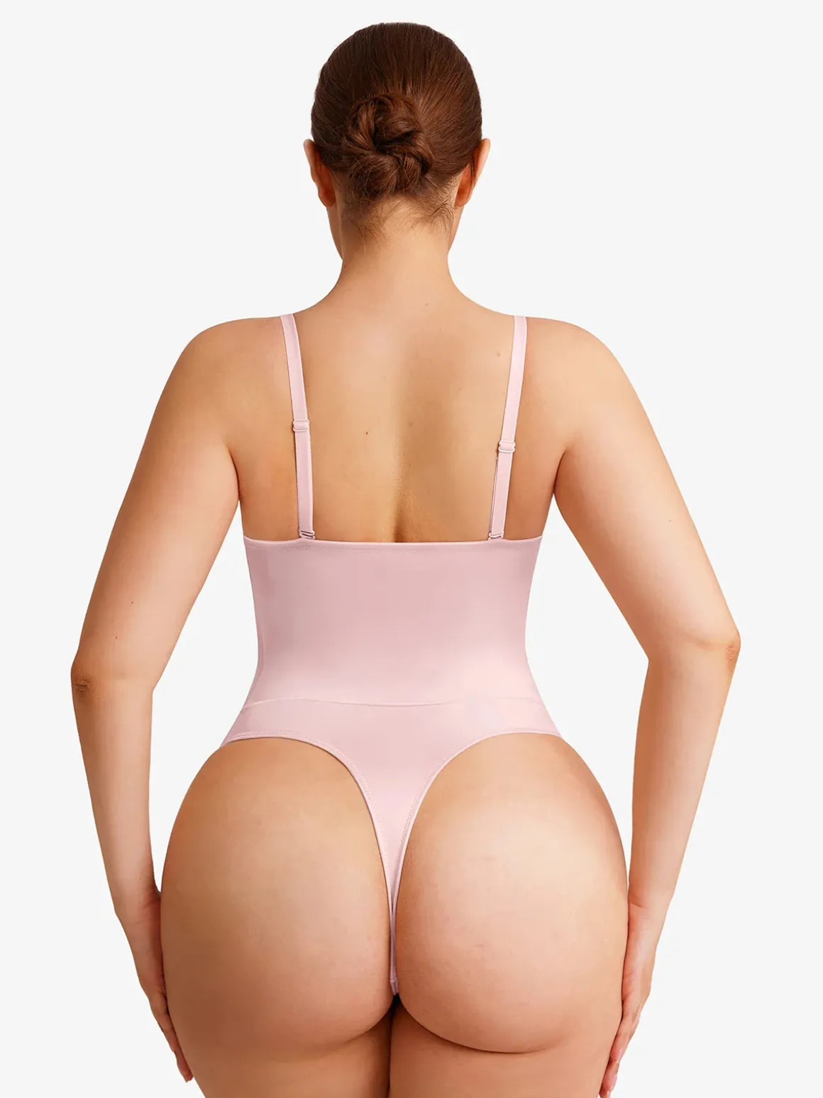 Shapewear Lace-Up Corset Bodysuit with Removable Straps