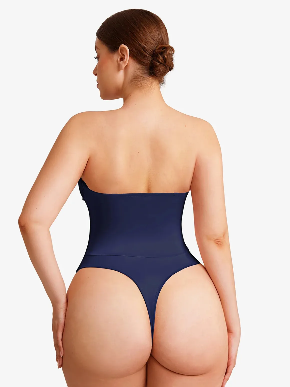 Shapewear Lace-Up Corset Bodysuit with Removable Straps