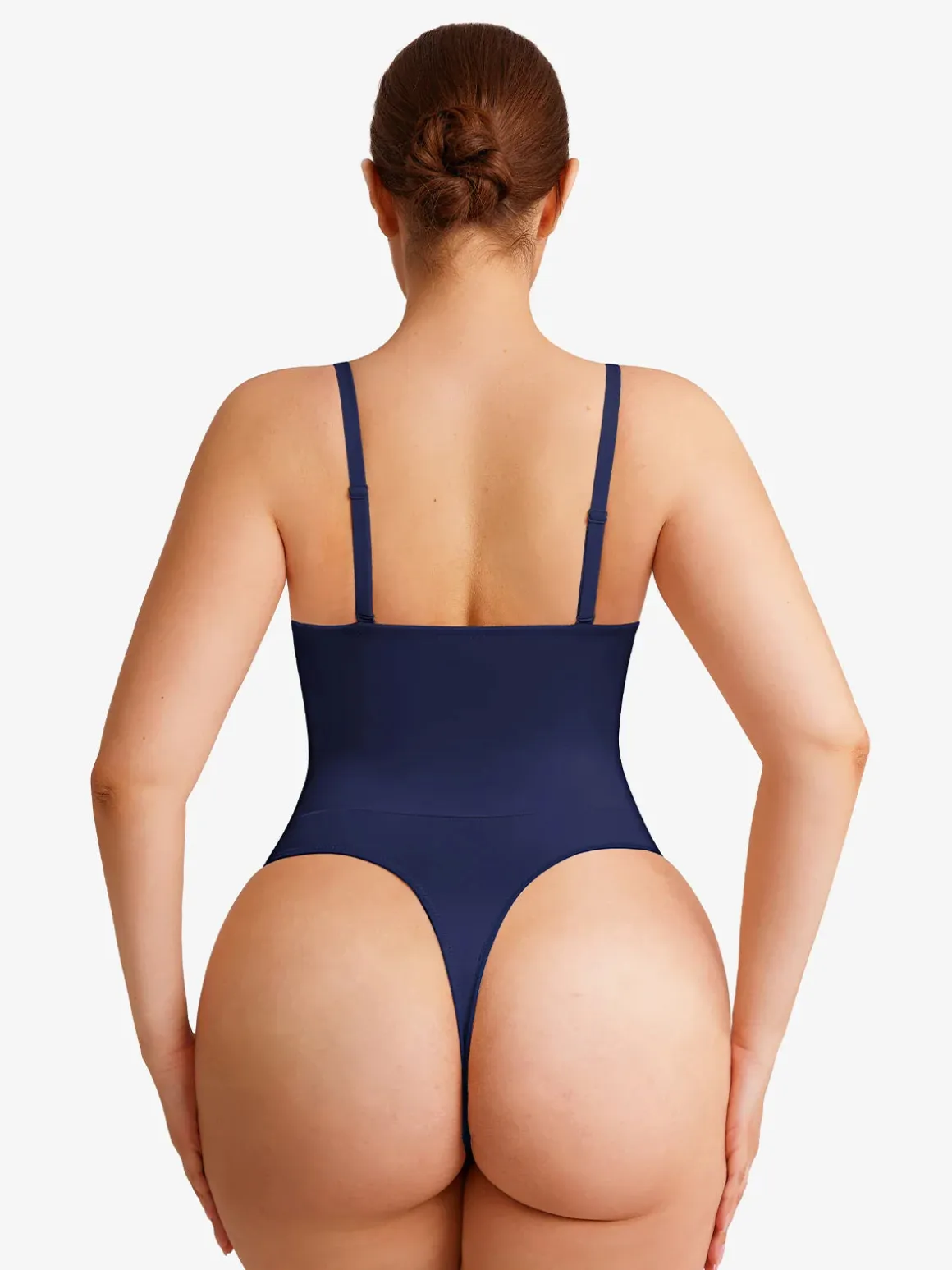 Shapewear Lace-Up Corset Bodysuit with Removable Straps