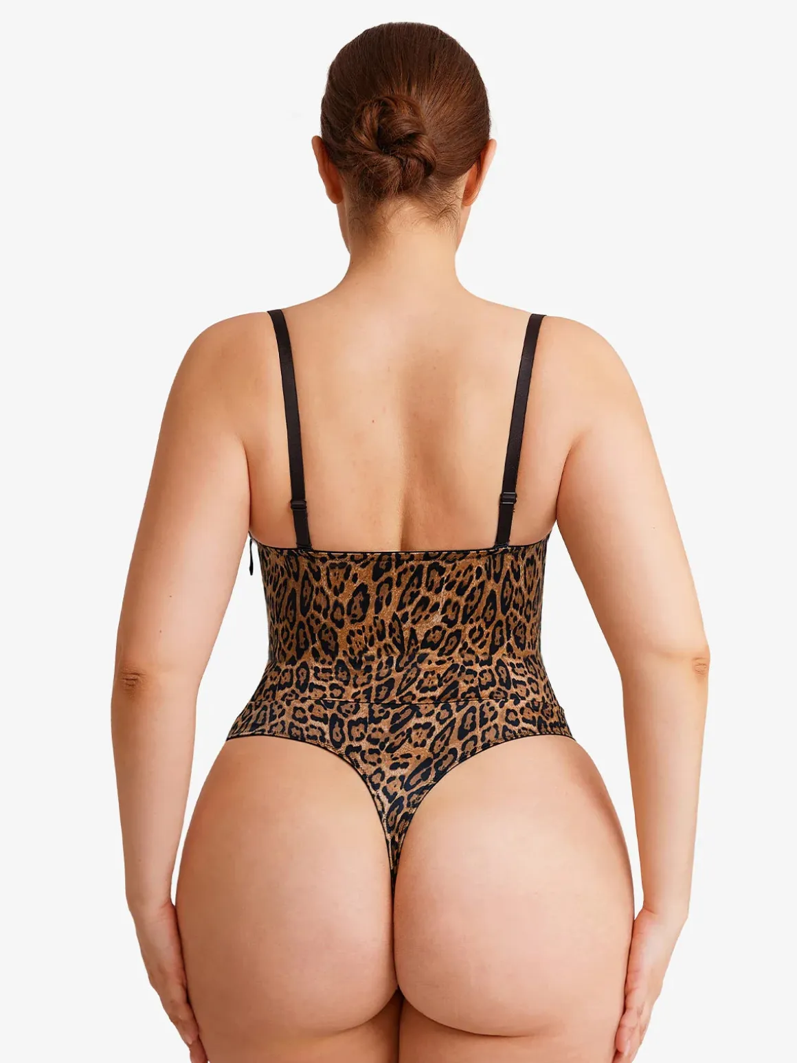 Shapewear Lace-Up Corset Bodysuit with Removable Straps