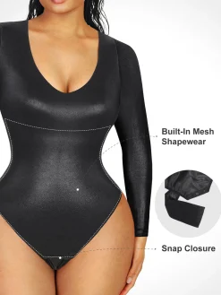 Shapewear Leather Sculpting Bodysuit or Skirt or Legging