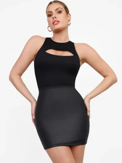 Shapewear Leather Sculpting Bodysuit or Skirt or Legging