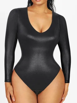 Shapewear Leather Sculpting Bodysuit or Skirt or Legging
