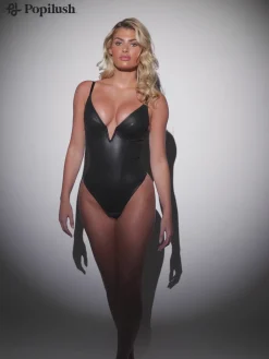 Shapewear Leather Sculpting Bodysuit or Skirt or Legging
