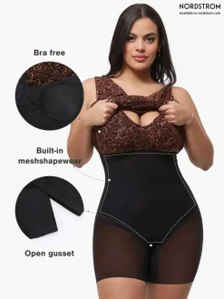 Shapewear Leopard Cowl Neck Ruched Sculpting Maxi Dress