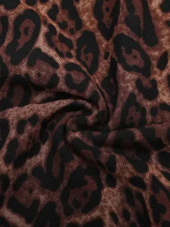 Shapewear Leopard Sculpting Side Slit Mini Dress