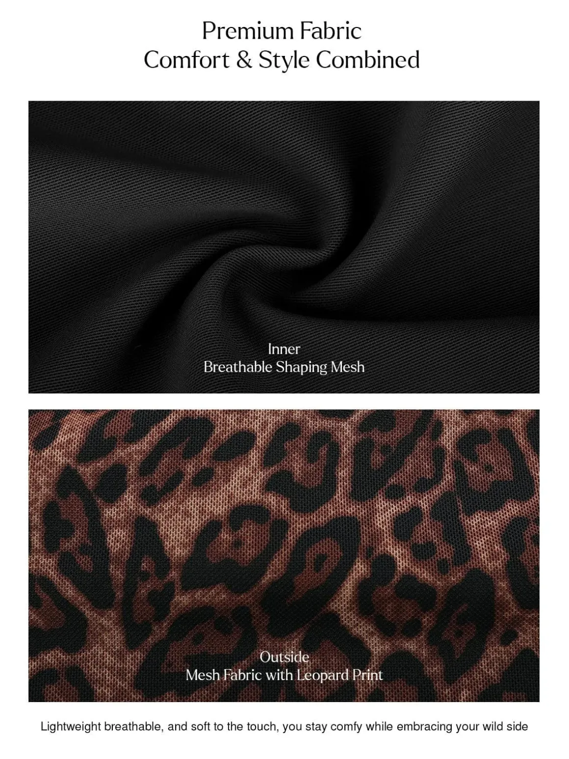 Shapewear Leopard Sculpting Side Slit Mini Dress