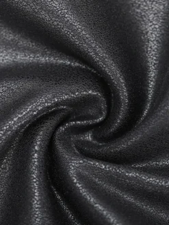 Shapewear Long Sleeve Faux Leather V-Neck Sculpting Bodysuit