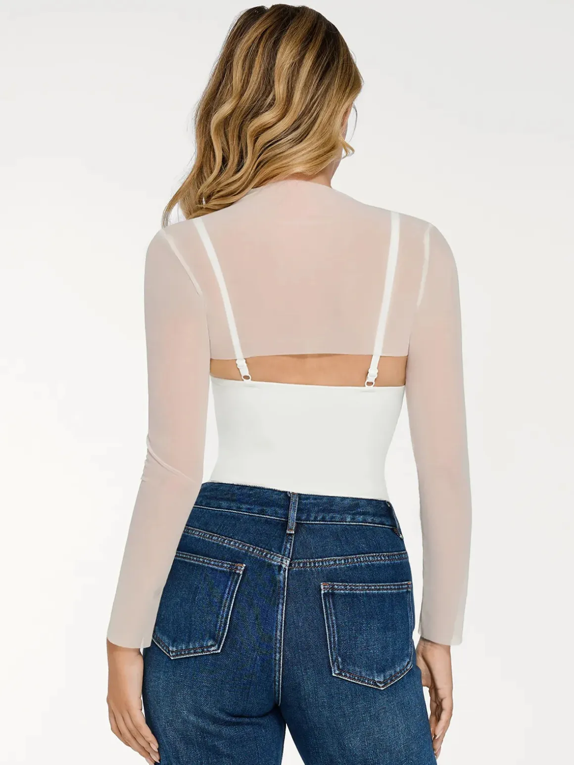 Shapewear Long Sleeve Mesh Shrug Sculpting Bodysuit Set