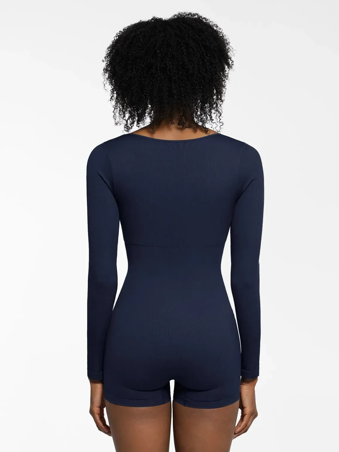Shapewear Long Sleeve Sweetheart Neck Tummy Control Romper