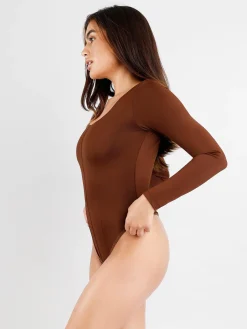 Shapewear Long Sleeve Tummy Control Thong Bodysuit