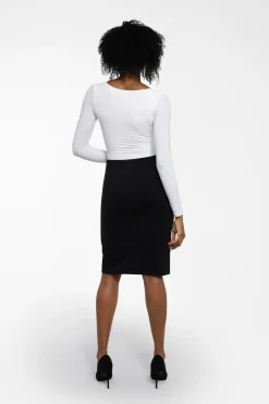 Shapewear Long Sleeve Tummy Control V Neck Bodysuit
