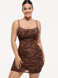 Shapewear Mesh Tummy Control Adjustable Strap Slip Dress