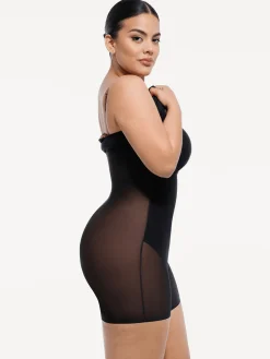Shapewear Mesh Tummy Control Adjustable Strap Slip Dress